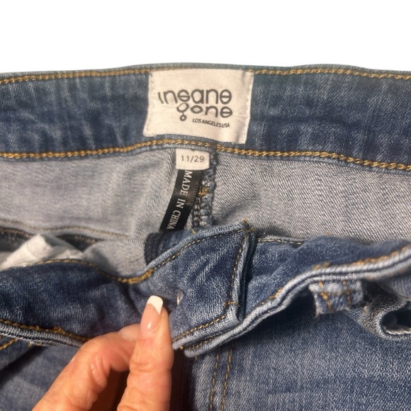 Insane Oene Distressed High Waist Straight Leg Jeans Sz 29 - Picture 7 of 12